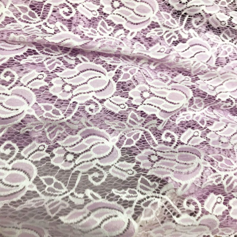 Dress Jacquard Nylon Warp Knit Lace Fabric for Women's Wear Wholesale 6